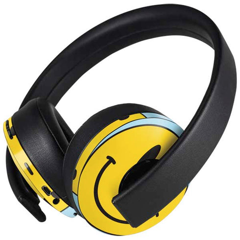 Blue Happy Face PlayStation 4 Gold Wireless Headset Skin
