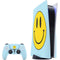 Blue Happy Face PlayStation PS5 Skins