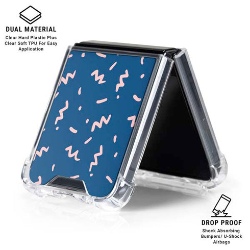 Blue Spring Galaxy Z Flip6 Clear Case