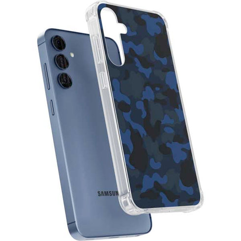 Blue Street Camo Galaxy A35 5G Clear Case