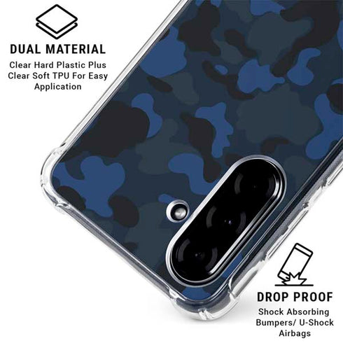 Blue Street Camo Galaxy A36 5G Clear Case