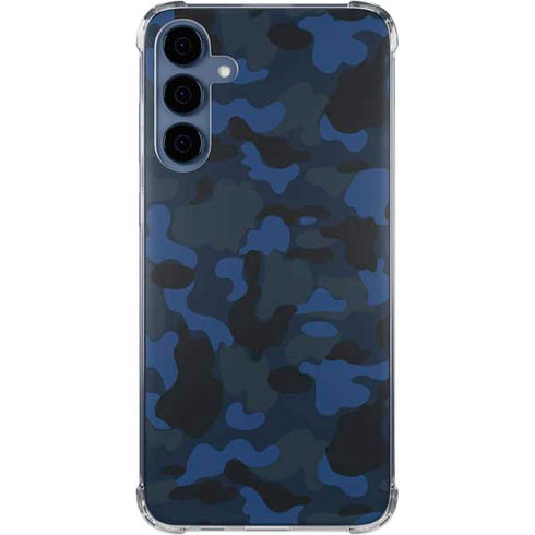 Blue Street Camo Galaxy A55 5G Clear Case