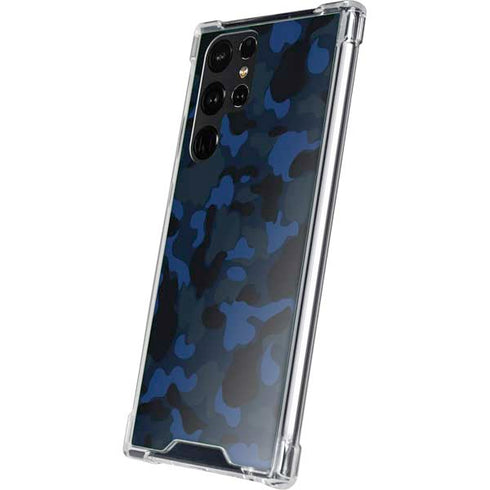 Blue Street Camo Galaxy S23 Ultra Clear Case