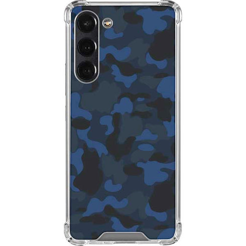 Blue Street Camo Galaxy S24 FE Clear Case