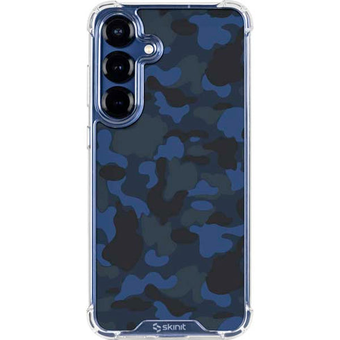 Blue Street Camo Galaxy S25 Clear Case