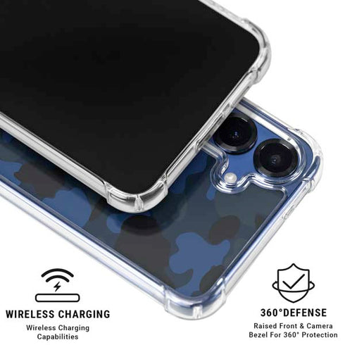 Blue Street Camo Galaxy S25 Plus Clear Case