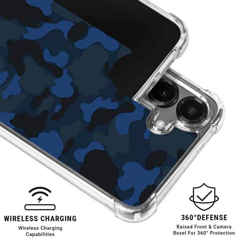 Blue Street Camo Galaxy S26 Clear Case