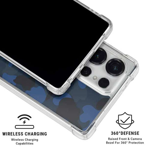 Blue Street Camo Galaxy S26 Ultra Clear Case