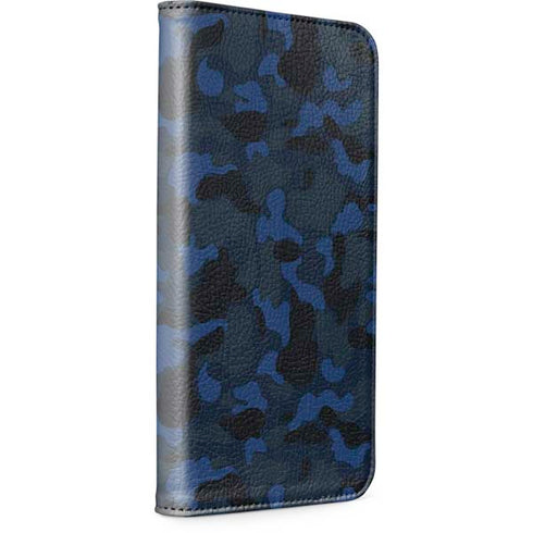 Blue Street Camo iPhone 13 Pro Max Folio Case
