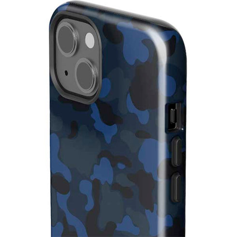 Blue Street Camo iPhone 15 Impact Case