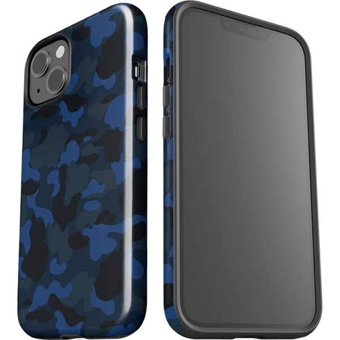 Blue Street Camo iPhone 15 Impact Case