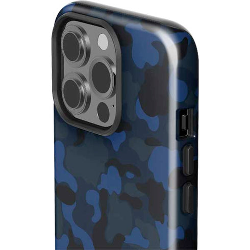 Blue Street Camo iPhone 15 Pro Impact Case