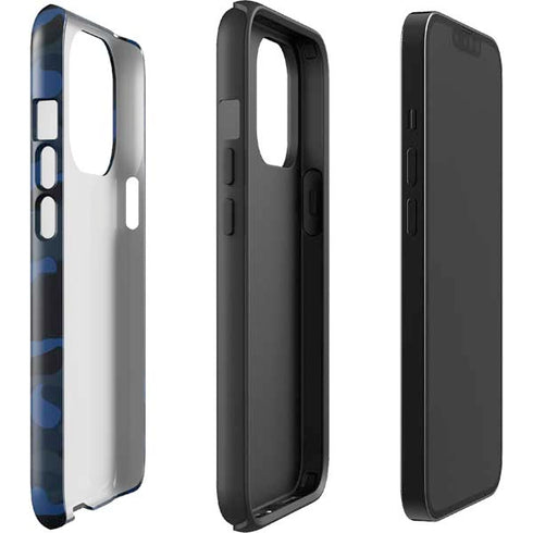 Blue Street Camo iPhone 15 Pro Impact Case