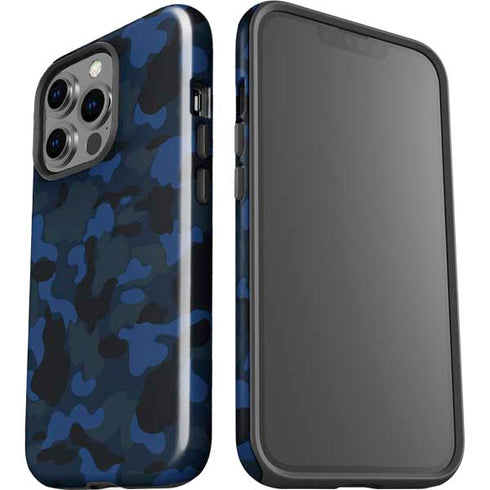 Blue Street Camo iPhone 15 Pro Impact Case