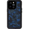 Blue Street Camo iPhone 15 Pro Waterproof Case