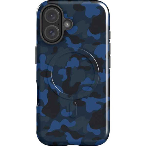 Blue Street Camo iPhone 16 Magsafe Impact Case