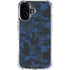 Blue Street Camo iPhone 16 Plus Clear Case
