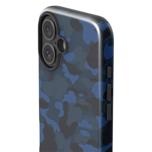 Blue Street Camo iPhone 16 Plus Impact Case