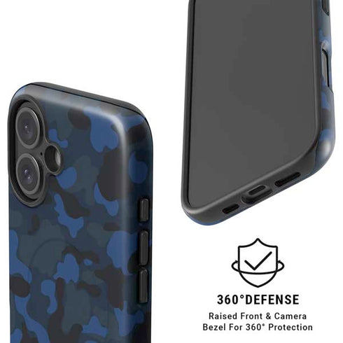 Blue Street Camo iPhone 16 Plus Magsafe Impact Case
