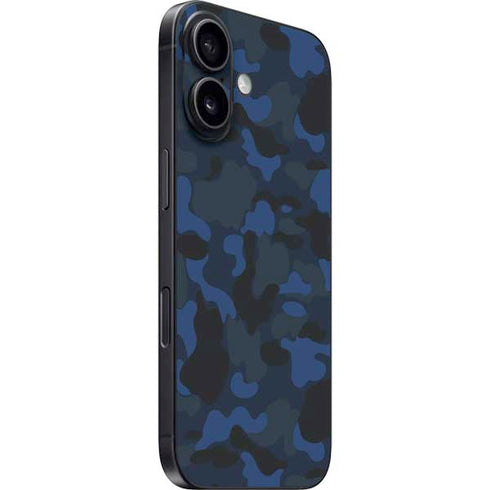 Blue Street Camo iPhone 16 Plus Skin