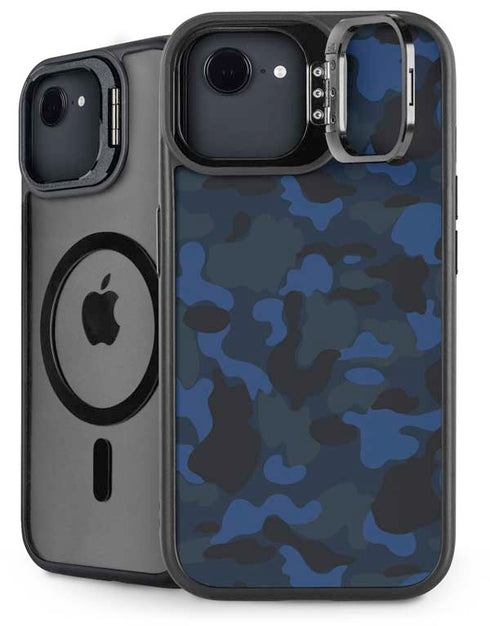 Blue Street Camo iPhone 16e Kickstand Case