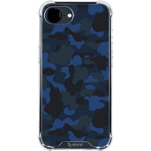 Blue Street Camo iPhone 16e Clear Case