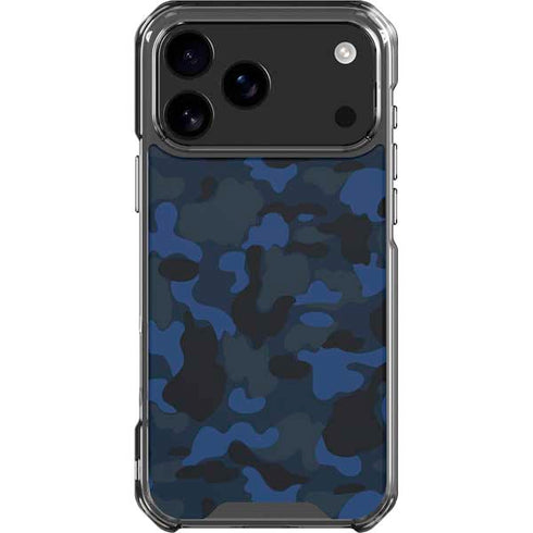 Blue Street Camo iPhone 18 Pro Max Clear Case