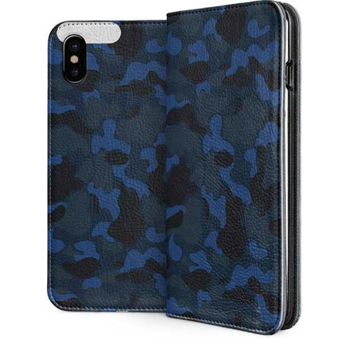 Blue Street Camo iPhone 8 Folio Case