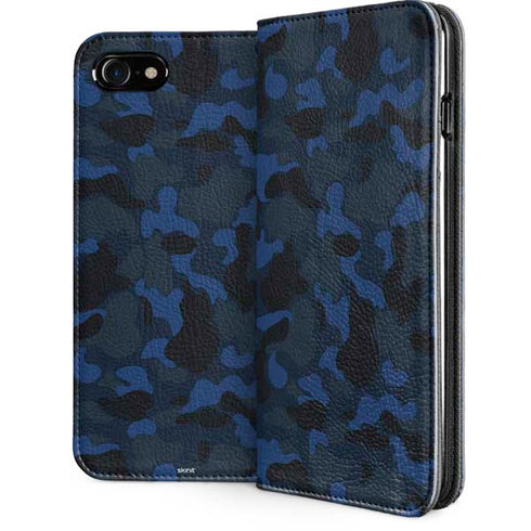 Blue Street Camo iPhone SE (2nd & 3rd Gen) Folio Case