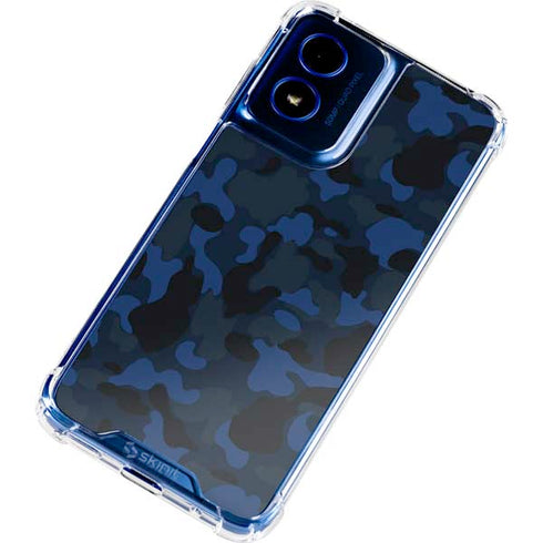 Blue Street Camo Moto G Play 4G (2024) Clear Case