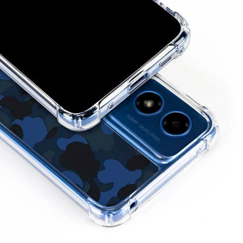 Blue Street Camo Moto G Play 4G (2024) Clear Case