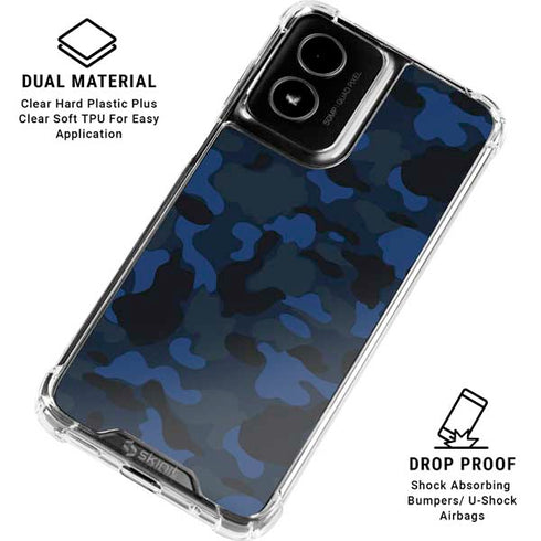 Blue Street Camo Moto G Power 5G (2024) Clear Case
