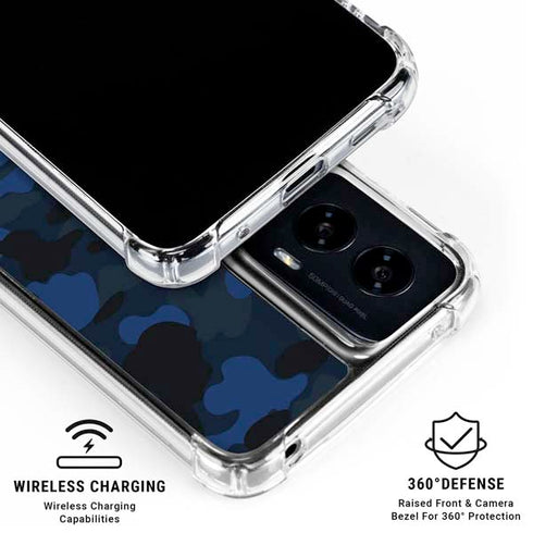 Blue Street Camo Moto G Power 5G (2024) Clear Case