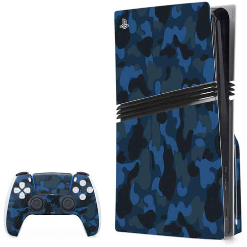 Blue Street Camo PS5 Pro Disk Bundle Skin