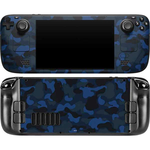 Blue Street Camo Steam Deck Handheld Gaming Computer OLED Skin