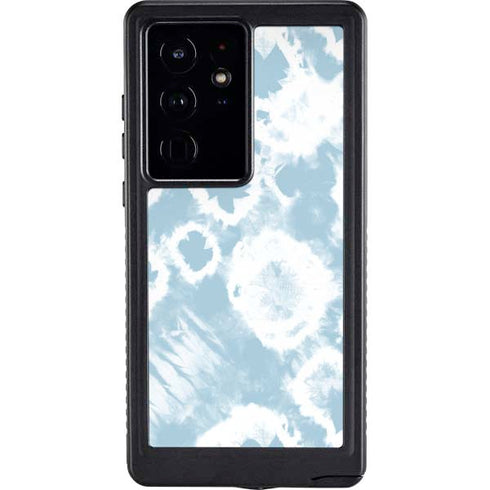 Blue Tie Dye Galaxy S24 Ultra Waterproof Case
