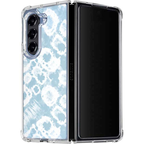 Blue Tie Dye Galaxy Z Fold5 5G Clear Case