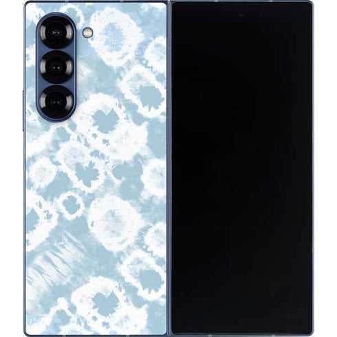 Blue Tie Dye Galaxy Z Fold6 Skin