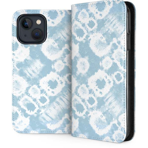 Blue Tie Dye iPhone 15 Plus Folio Case