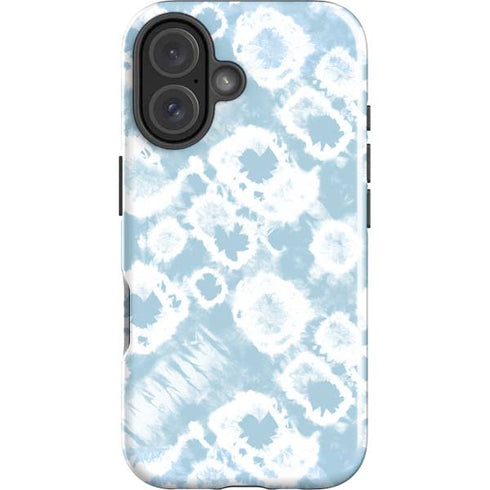 Blue Tie Dye iPhone 16 Impact Case