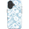 Blue Tie Dye iPhone 16 Plus Impact Case