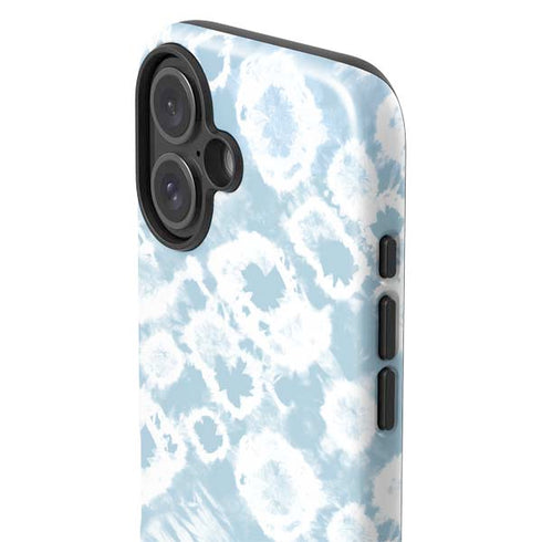 Blue Tie Dye iPhone 16 Plus Impact Case