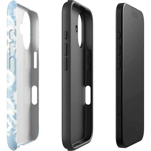 Blue Tie Dye iPhone 16 Plus Impact Case