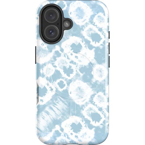 Blue Tie Dye iPhone 16 Plus Magsafe Impact Case