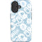 Blue Tie Dye iPhone 16 Plus Magsafe Impact Case