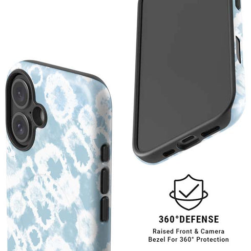 Blue Tie Dye iPhone 16 Plus Magsafe Impact Case
