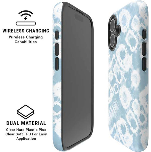 Blue Tie Dye iPhone 16 Plus Magsafe Impact Case