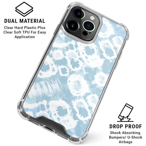 Blue Tie Dye iPhone 16 Pro Max Clear Case