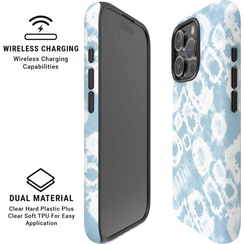 Blue Tie Dye iPhone 16 Pro Max Magsafe Impact Case