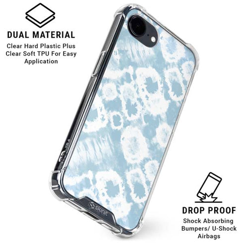 Blue Tie Dye iPhone 16e Clear Case